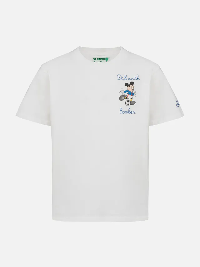 mc2-saint-barth-t-shirt-bambino-cameron-mickey-e-ricamo-st-barth-bomber-disney-s image 1