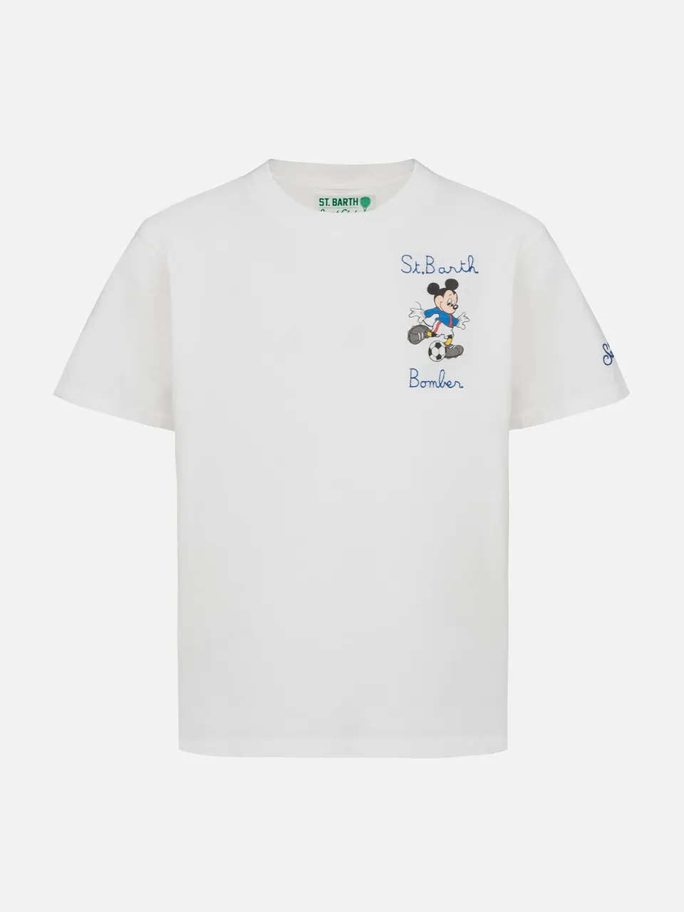 mc2-saint-barth-t-shirt-bambino-cameron-mickey-e-ricamo-st-barth-bomber-disney-s image 1