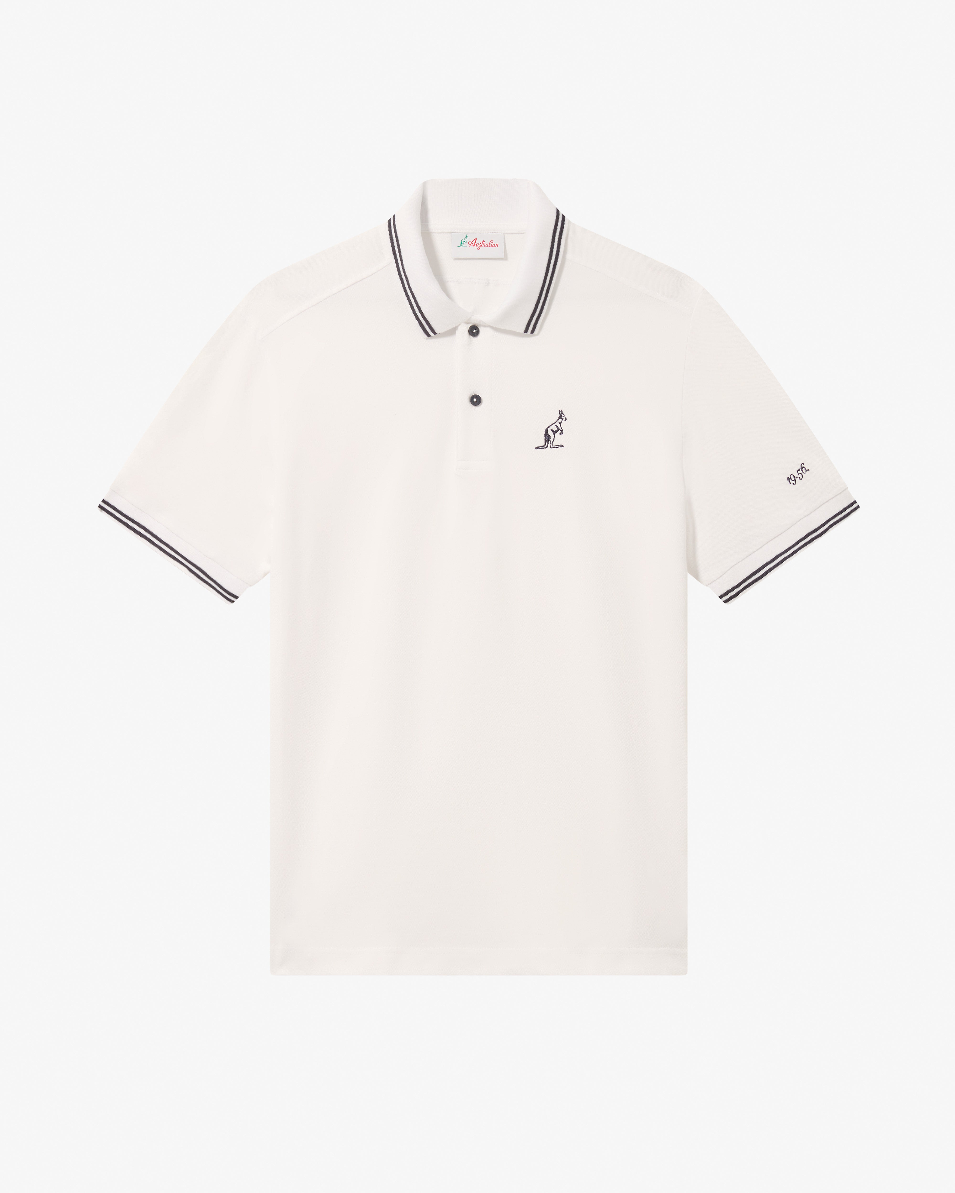 australian-dna-polo-shirt-piquet-bianco-regular-fit-uomo image 5
