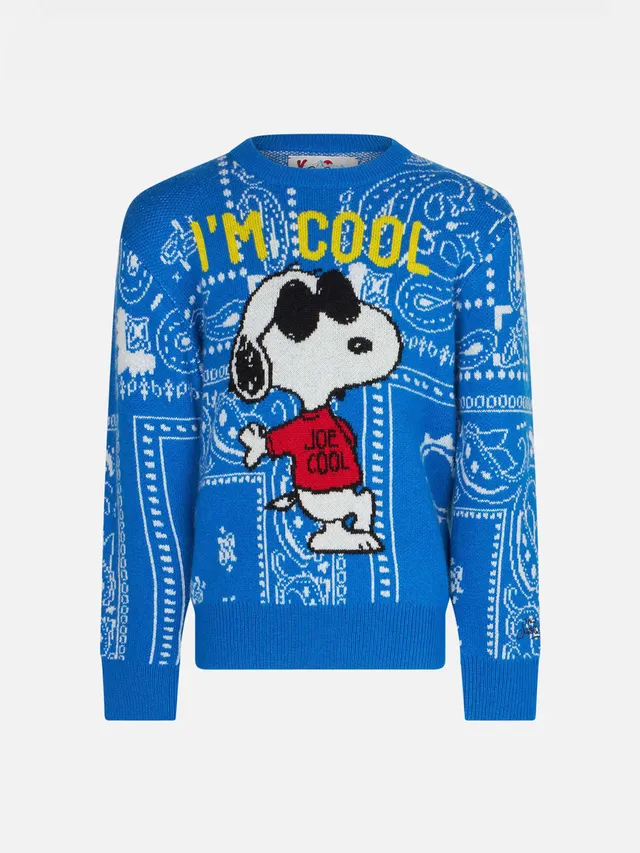 mc2-saint-barth-maglione-bambino-girocollo-snoopy-peanuts-misto-cashmere image 1