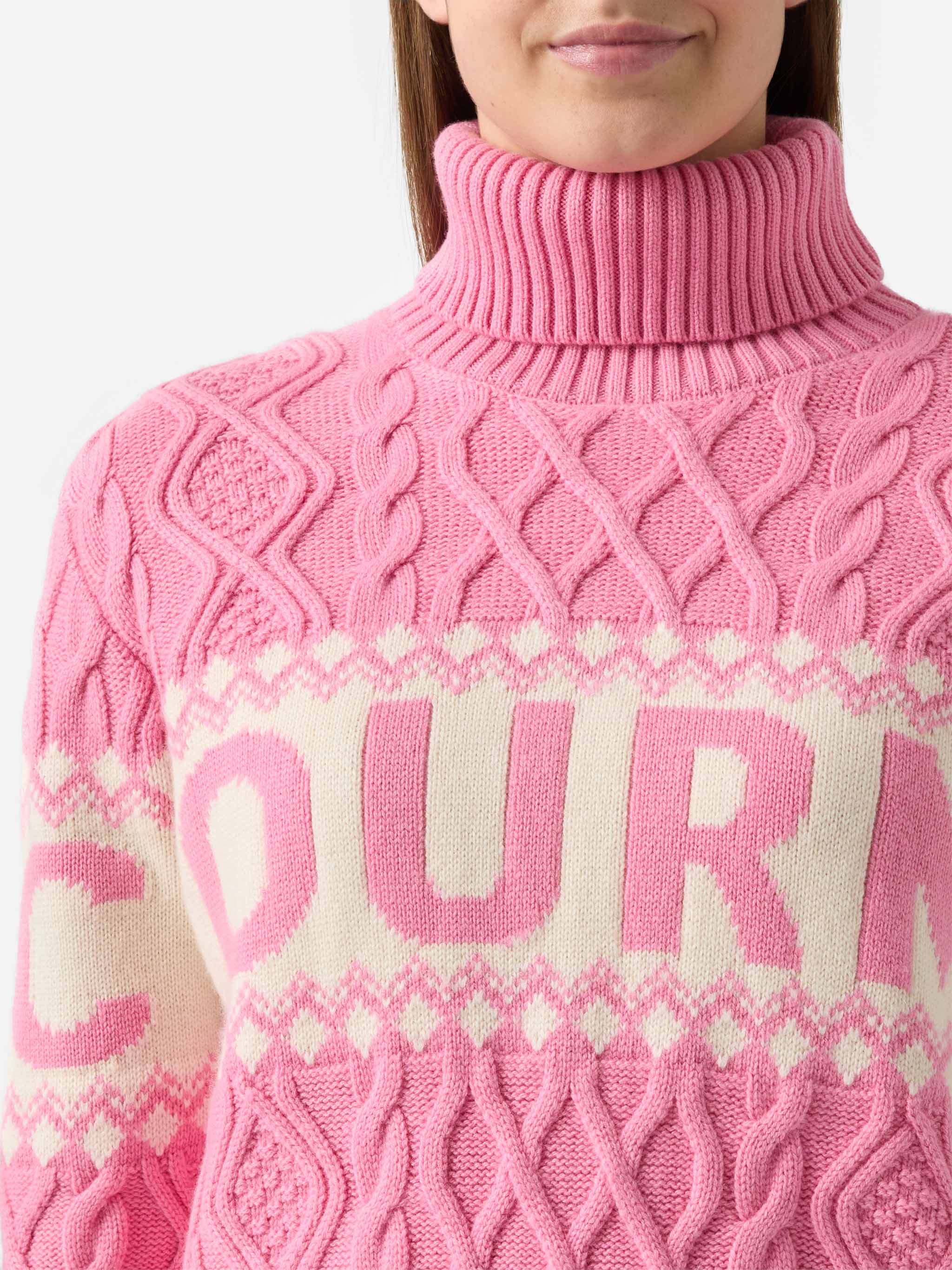 mc2-saint-barth-anton-maglione-a-mezzo-collo-jacquard-donna-rosa image 2