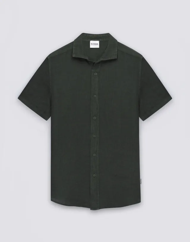 sundek-camicia-uomo-in-lino-a-mezze-maniche-tinto-capo-gm814shli5tc image 1