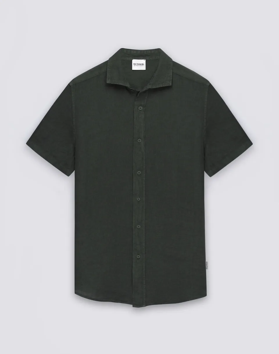 sundek-camicia-uomo-in-lino-a-mezze-maniche-tinto-capo-gm814shli5tc image 1