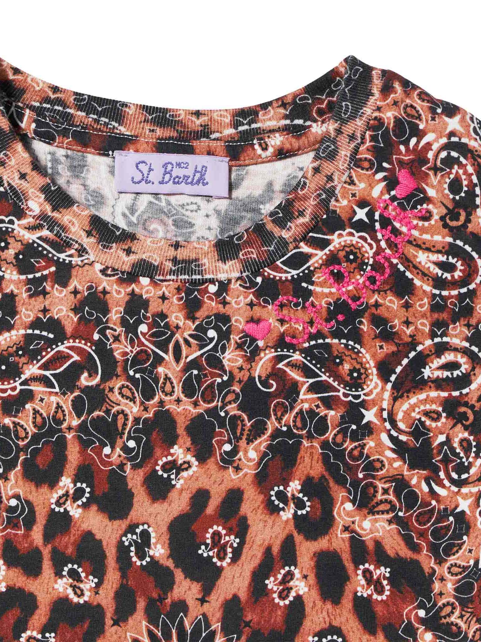 mc2-saint-barth-abito-da-bambina-in-cotone-leopardato-con-frange image 3