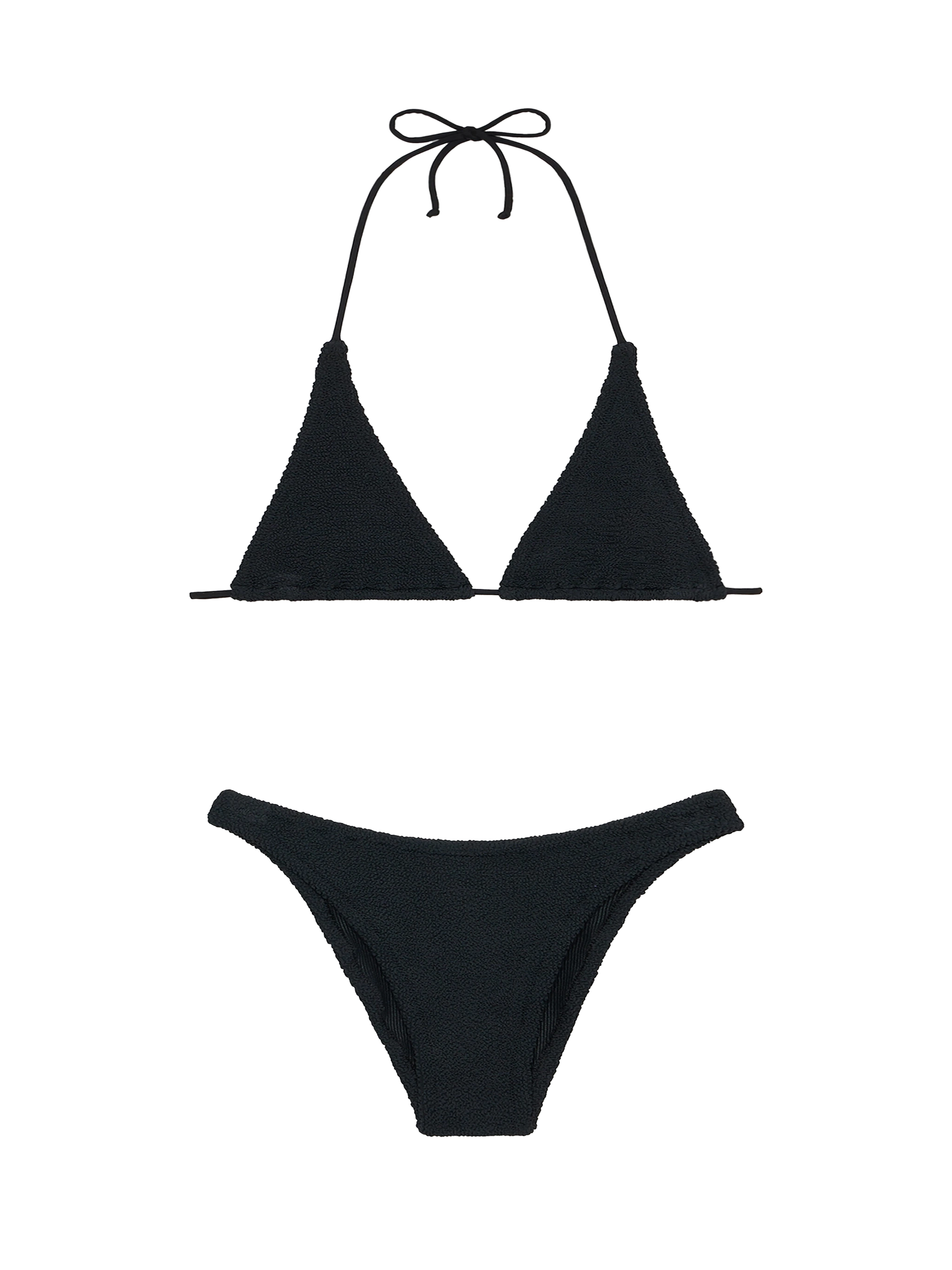 mc2-saint-barth-guiana-elise-bikini-triangolo-crinkle-nero image 1