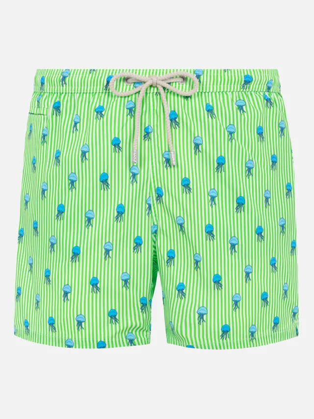mc2-saint-barth-comfort-light-costume-mare-uomo-verde-fluo-stampa-meduse image 1
