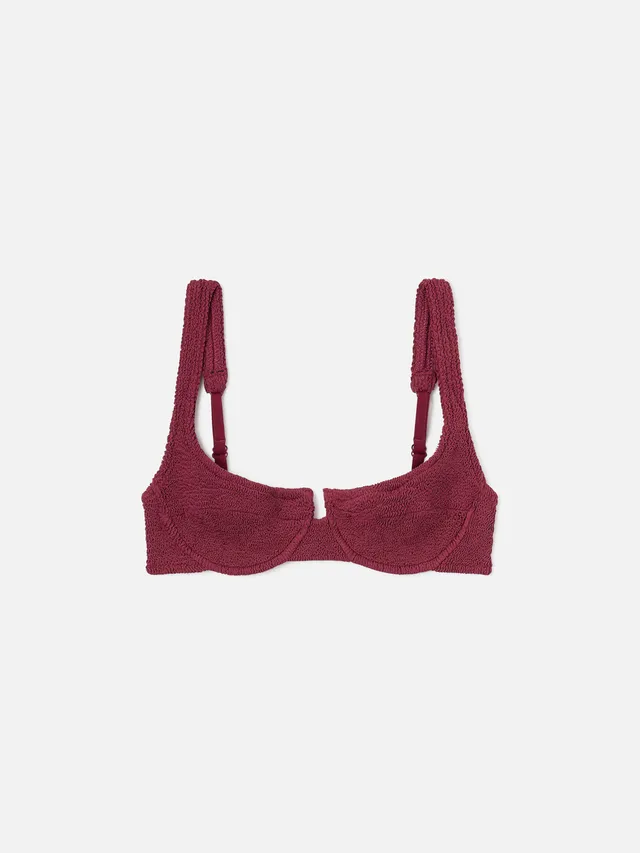 mc2-saint-barth-top-bikini-amira-balconette-bordeaux-crinkle image 1