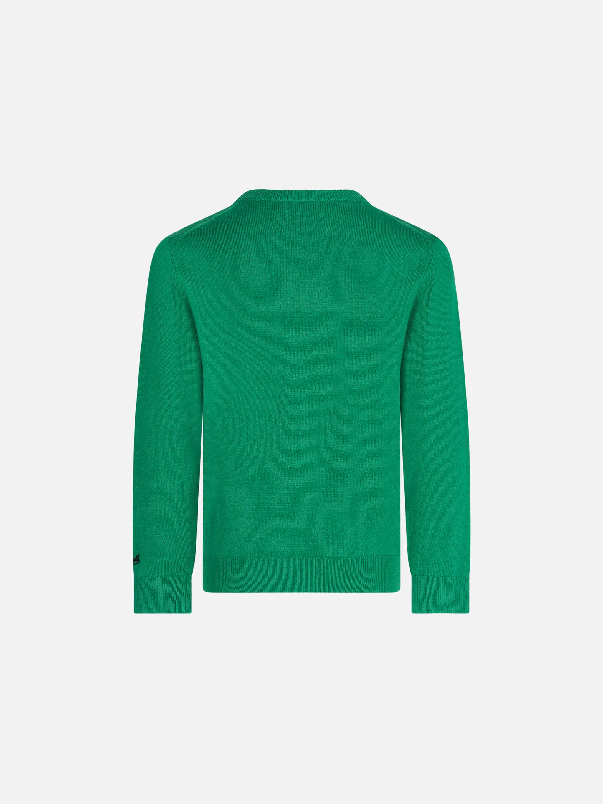 mc2-saint-barth-douher-maglione-boy-girocollo-verde-stampa-winter-mood image 2