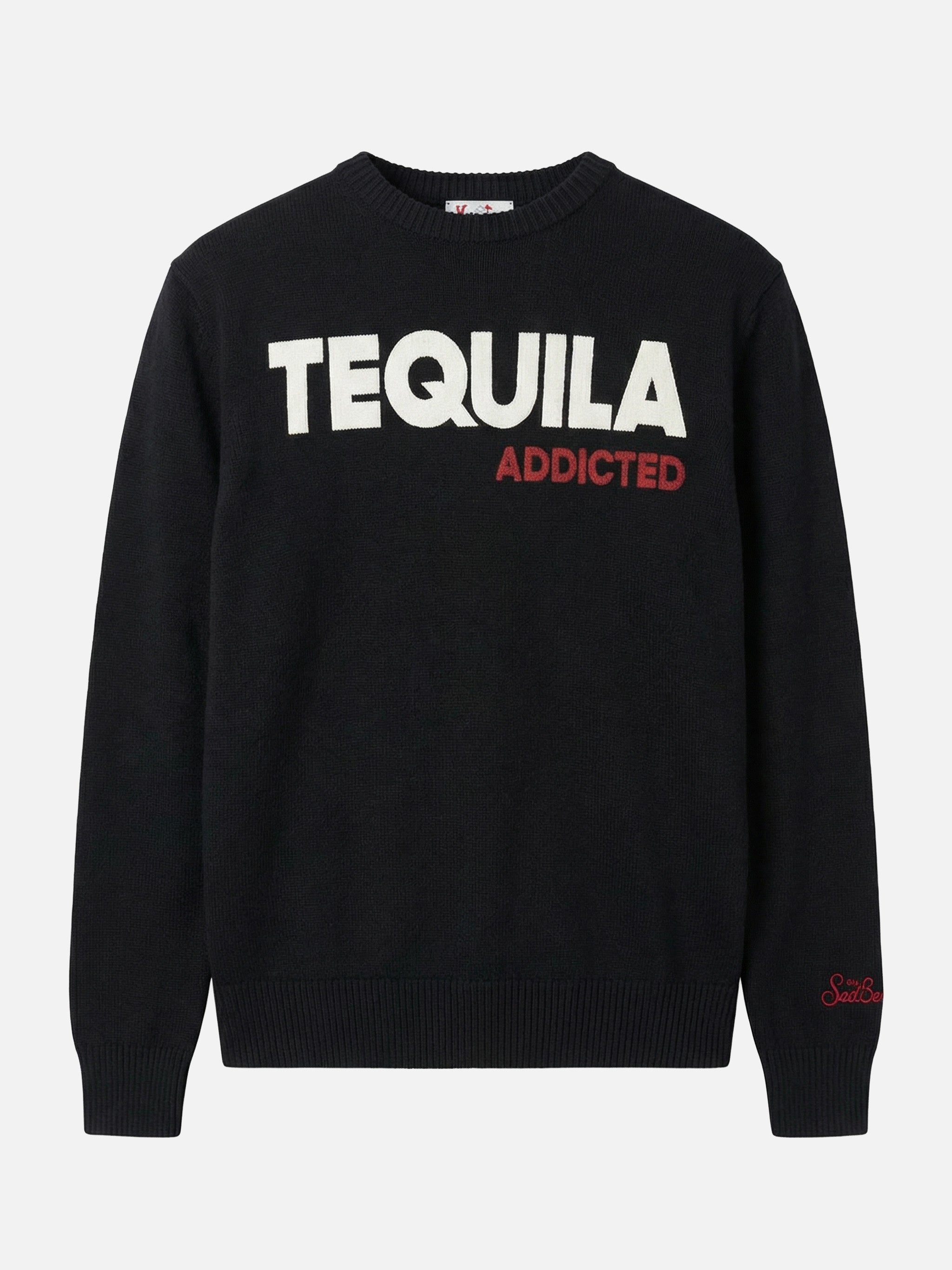 mc2-saint-barth-heron-girocollo-uomo-nero-tequila-addicted-jacquard image 3