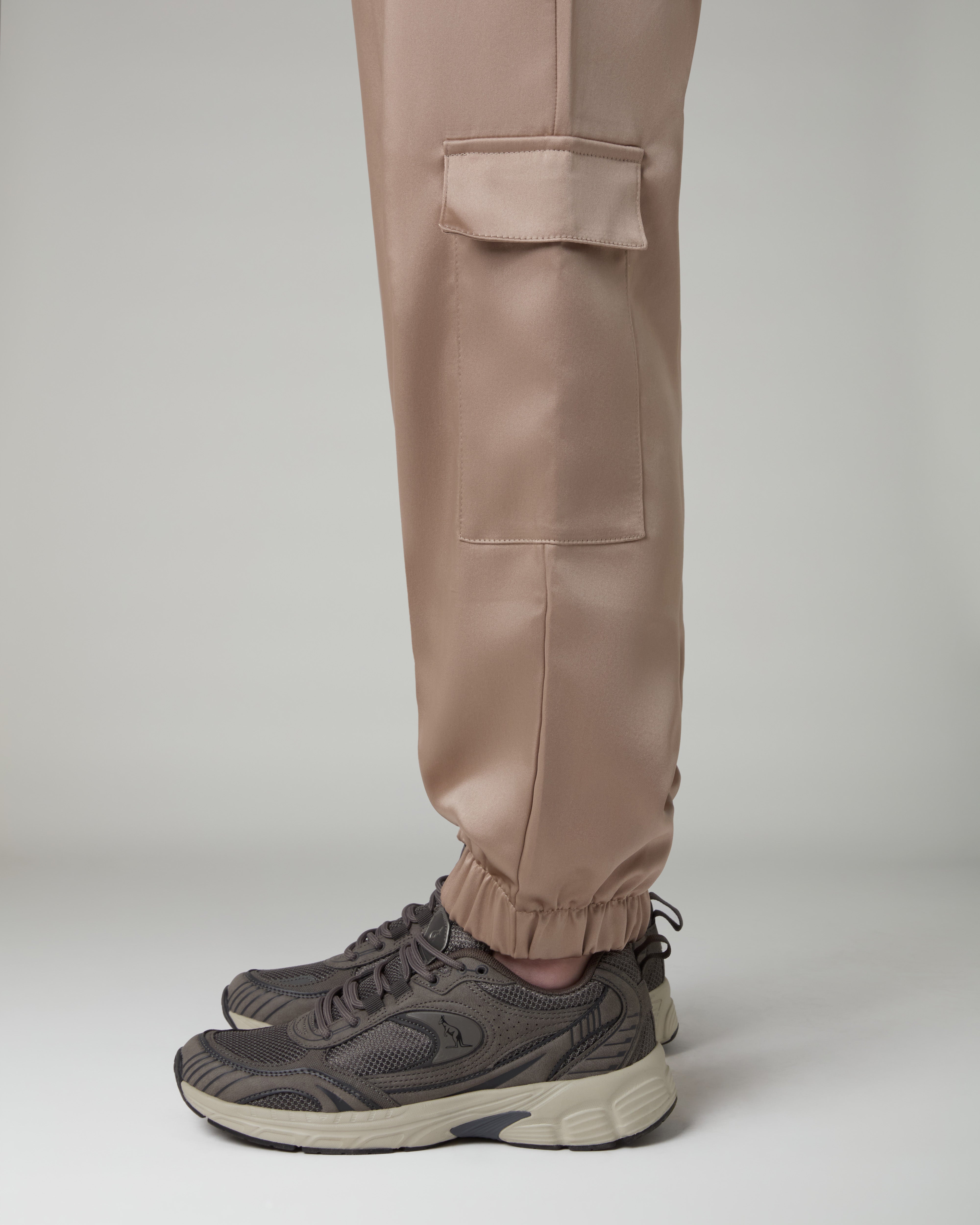 australian-glam-satin-pants-cargo-jogger-caffelatte image 5