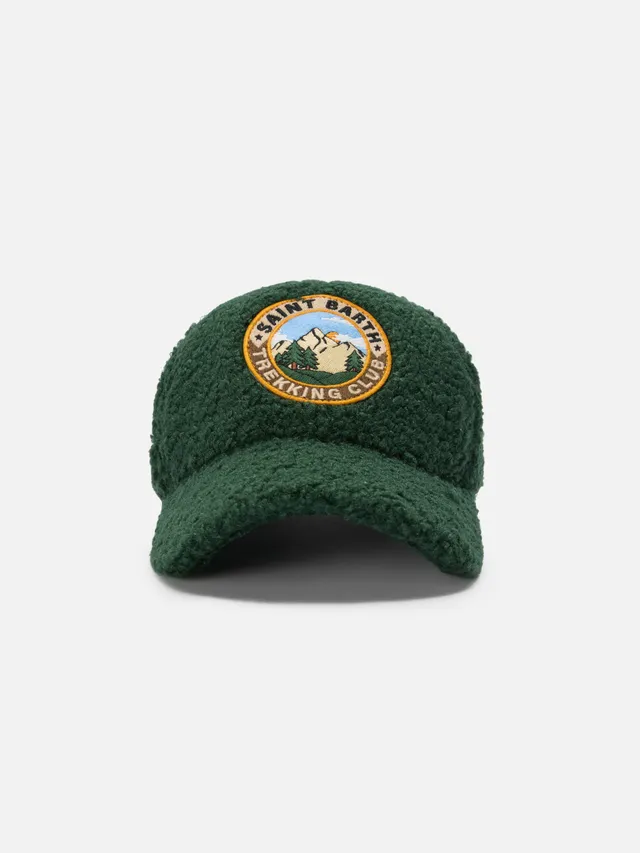 mc2-saint-barth-basb001-cappellino-baseball-in-sherpa-verde-con-ricamo image 1