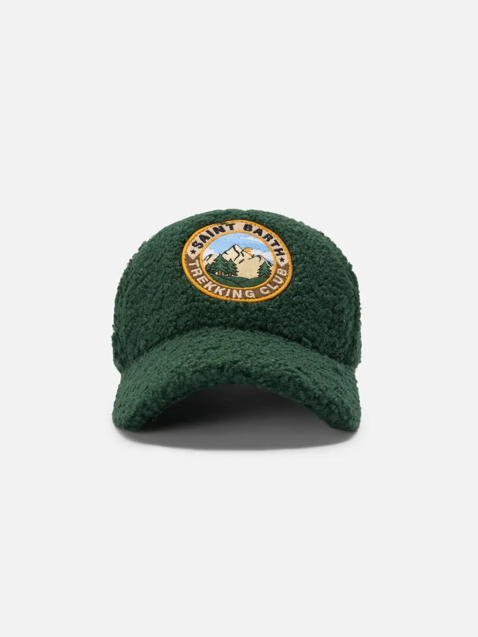 mc2-saint-barth-basb001-cappellino-baseball-in-sherpa-verde-con-ricamo image 1
