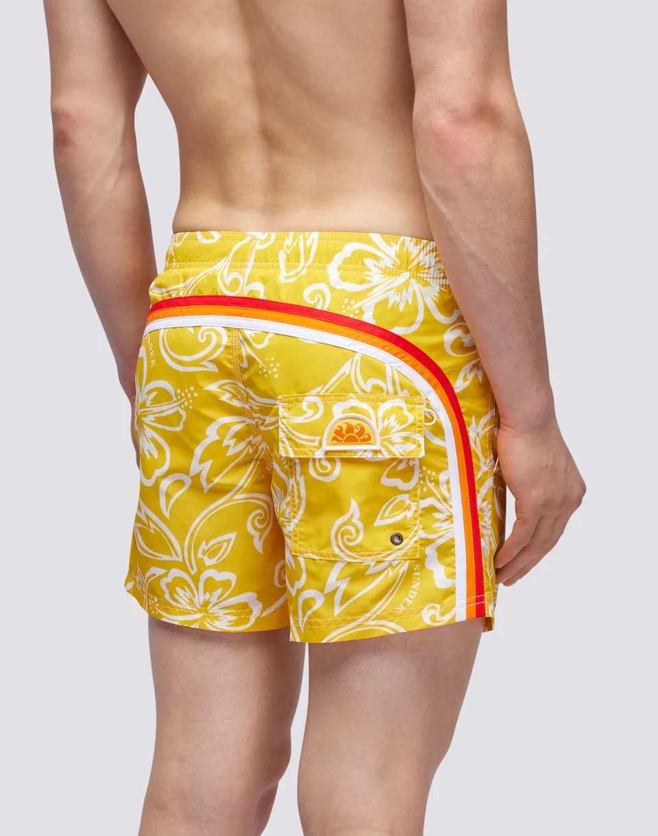 sundek-costume-uomo-corto-archive-hibiscus-sk23-nylon-taffeta-35-cm image 1