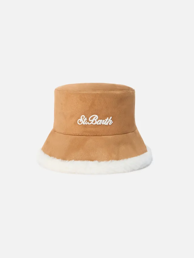 mc2-saint-barth-cappello-bucket-hat-double-suede-fur-double-face-cammello image 1