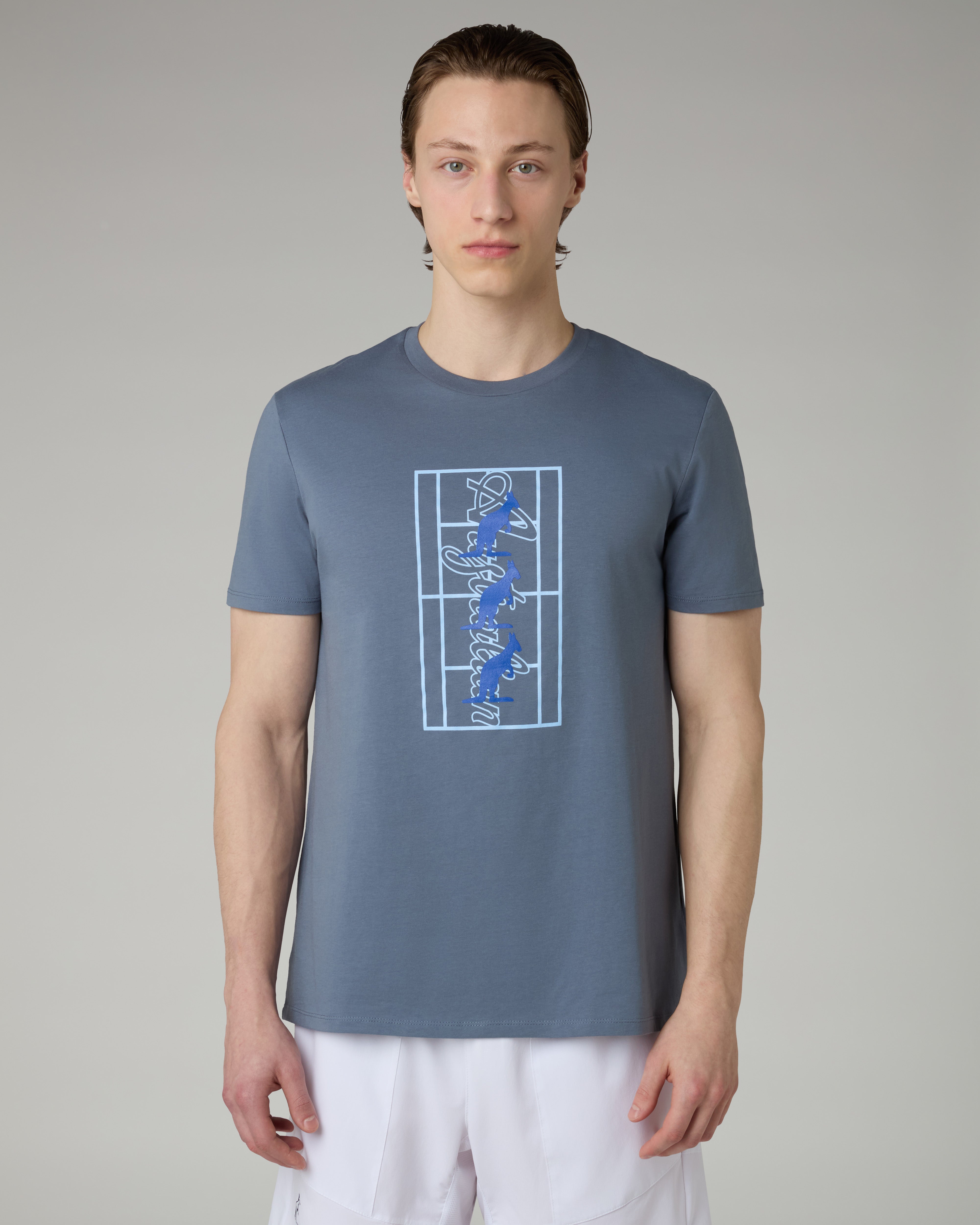 australian-kangaroo-field-t-shirt-t-shirt-in-cotone-grigio-flint-stone image 1