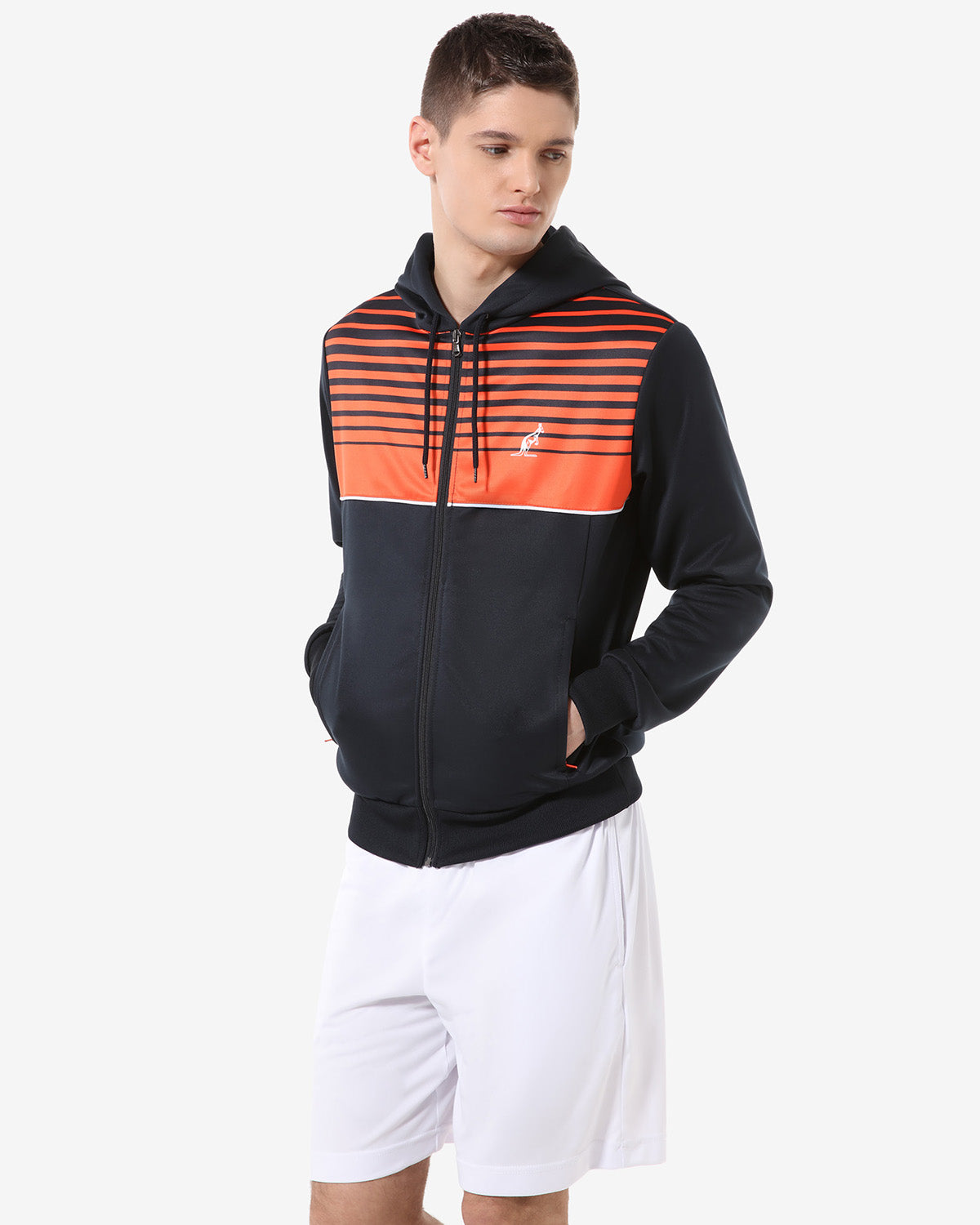 australian-h-lines-jacket-giacca-tennis-blu-navy-con-cappuccio image 1