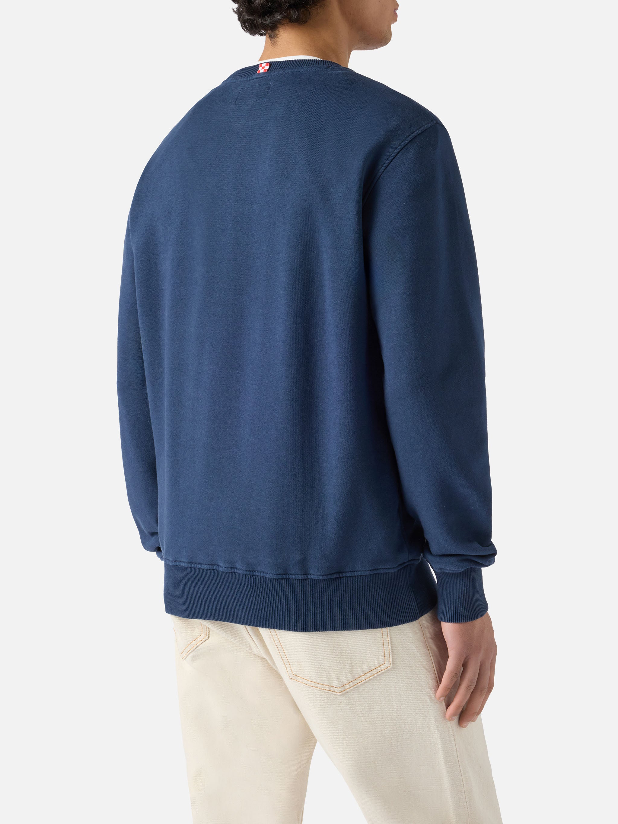 mc2-saint-barth-felpa-ponza-uomo-blu-navy-cotone-logo-sport-club image 3