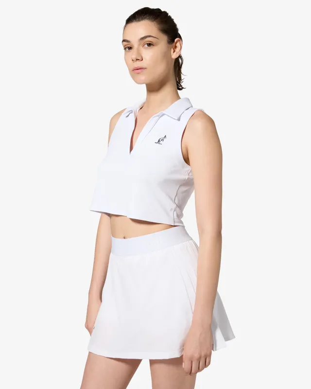 australian-cropped-polo-teeace-polo-crop-bianco-piquet-tecnico image 1