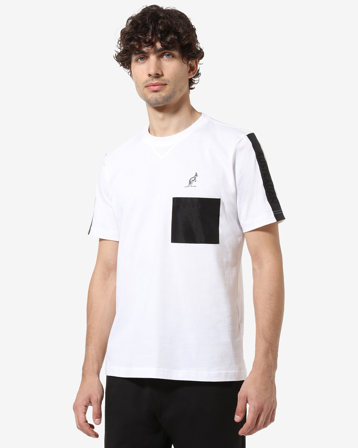 australian-impact-t-shirt-t-shirt-cotone-bianca-con-taschino image 1