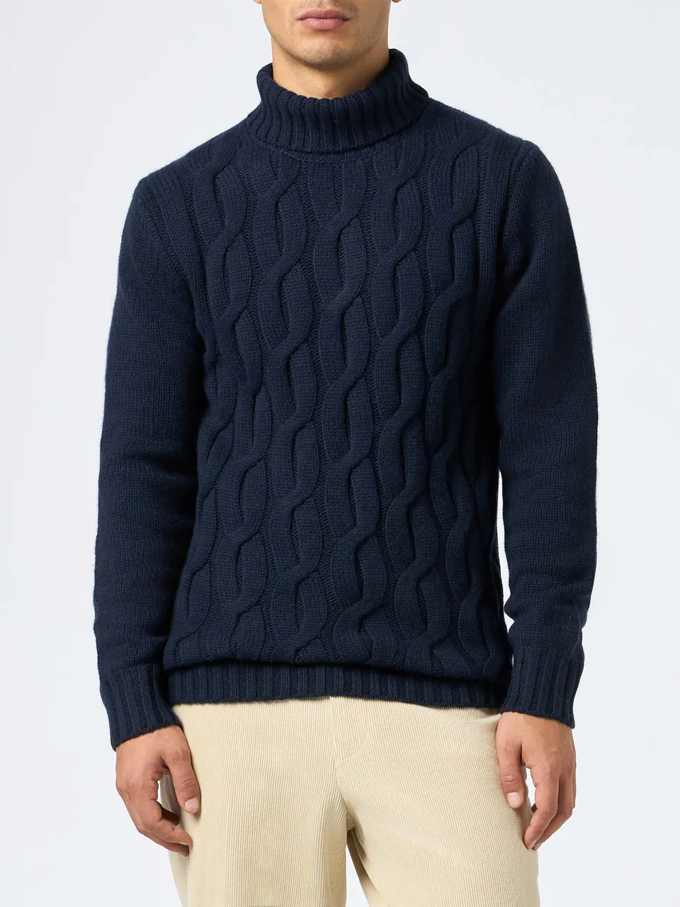 maglia-mc2-saint-barth-fisherman-in-misto-cashmere-blu-navy-con-lavorazione-a-tr image 1