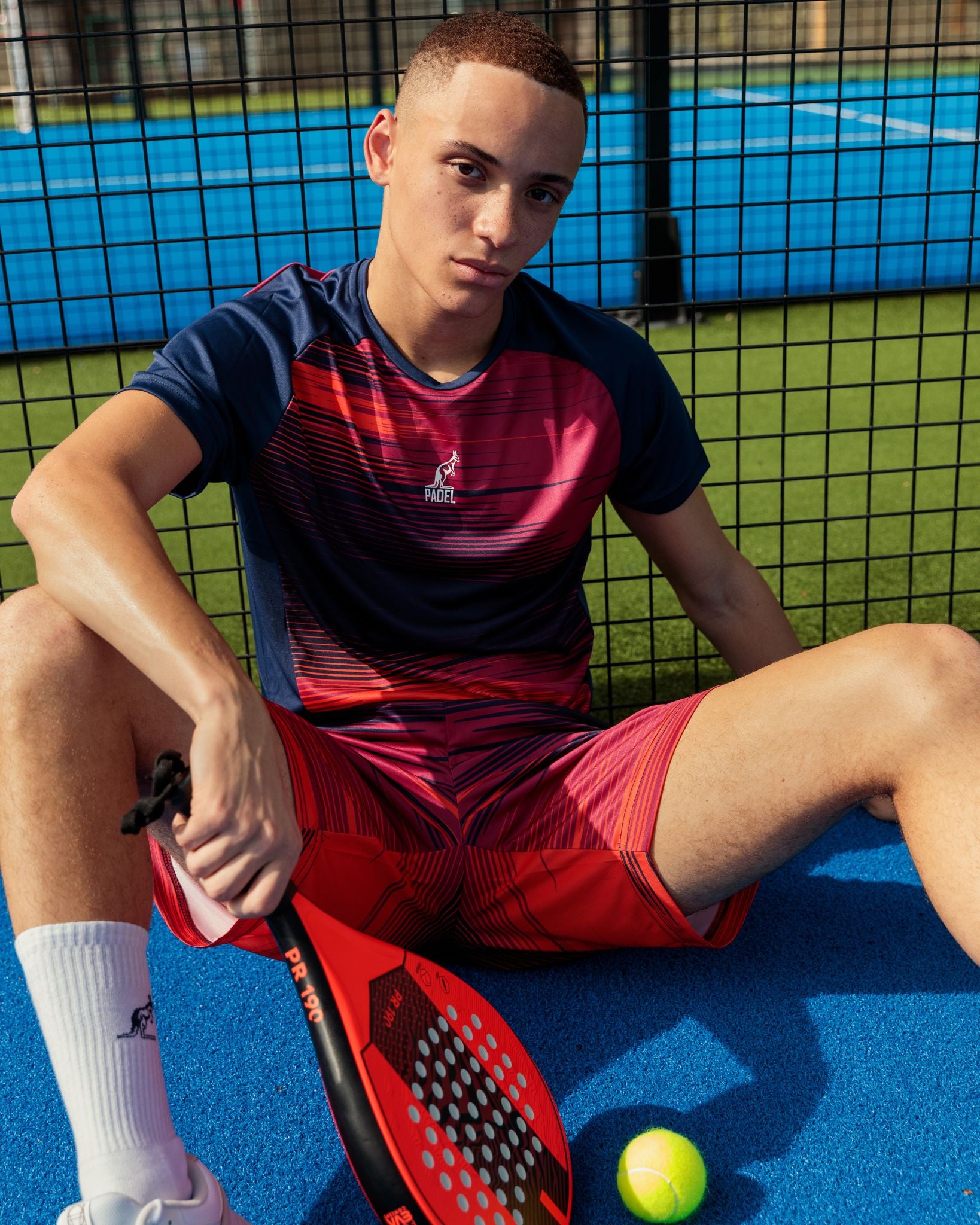 australian-gradient-lines-t-shirt-blu-cosmo-padel-performance image 2
