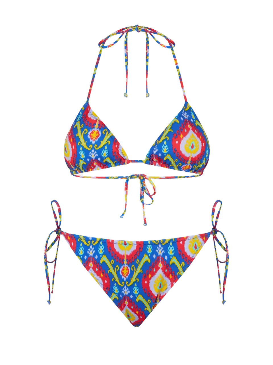 mc2-saint-barth-bikini-leah-virgo-donna-triangolo-stampa-ikat-blu image 1