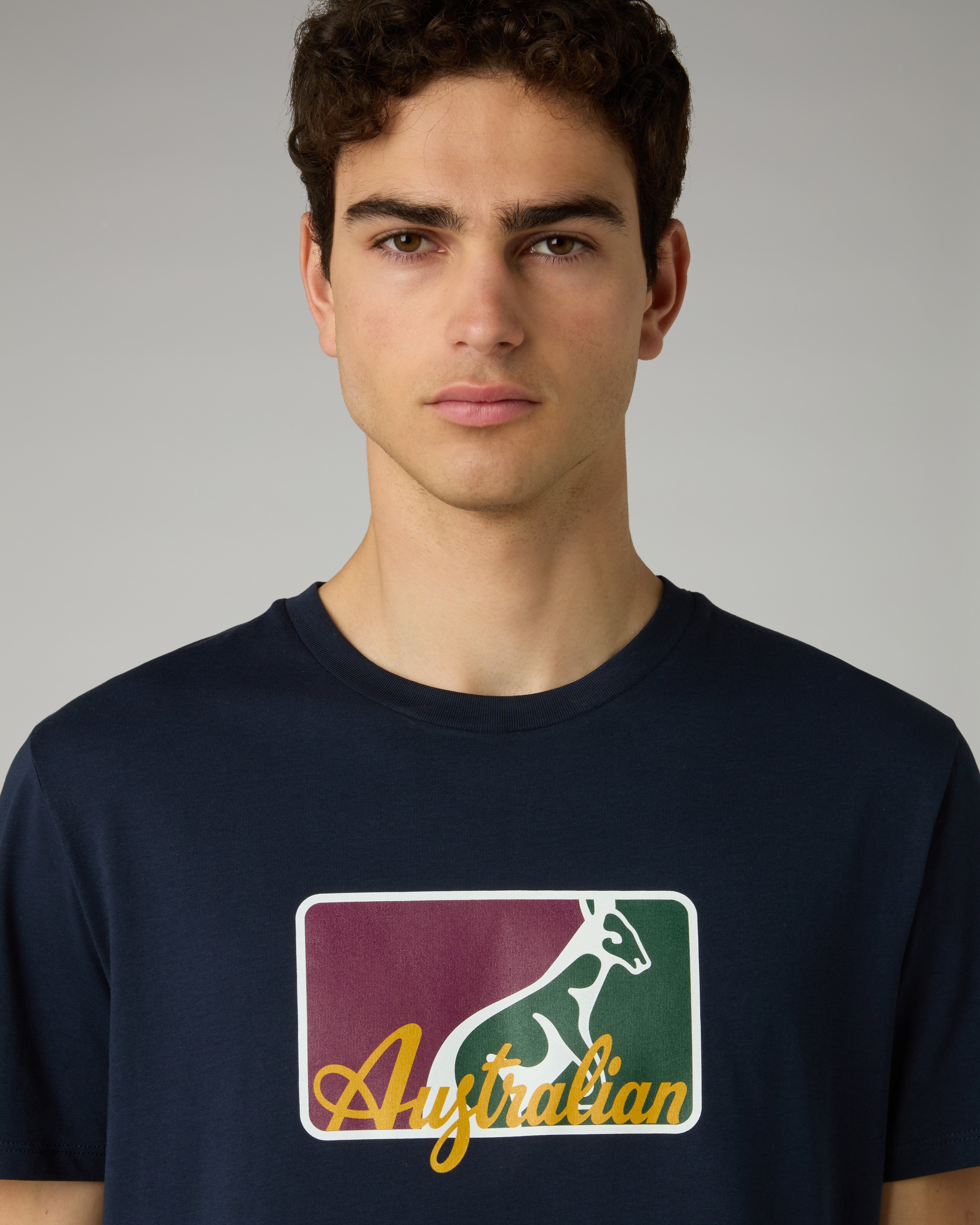 australian-league-cotton-t-shirt-maglia-in-cotone-regular-blu image 4