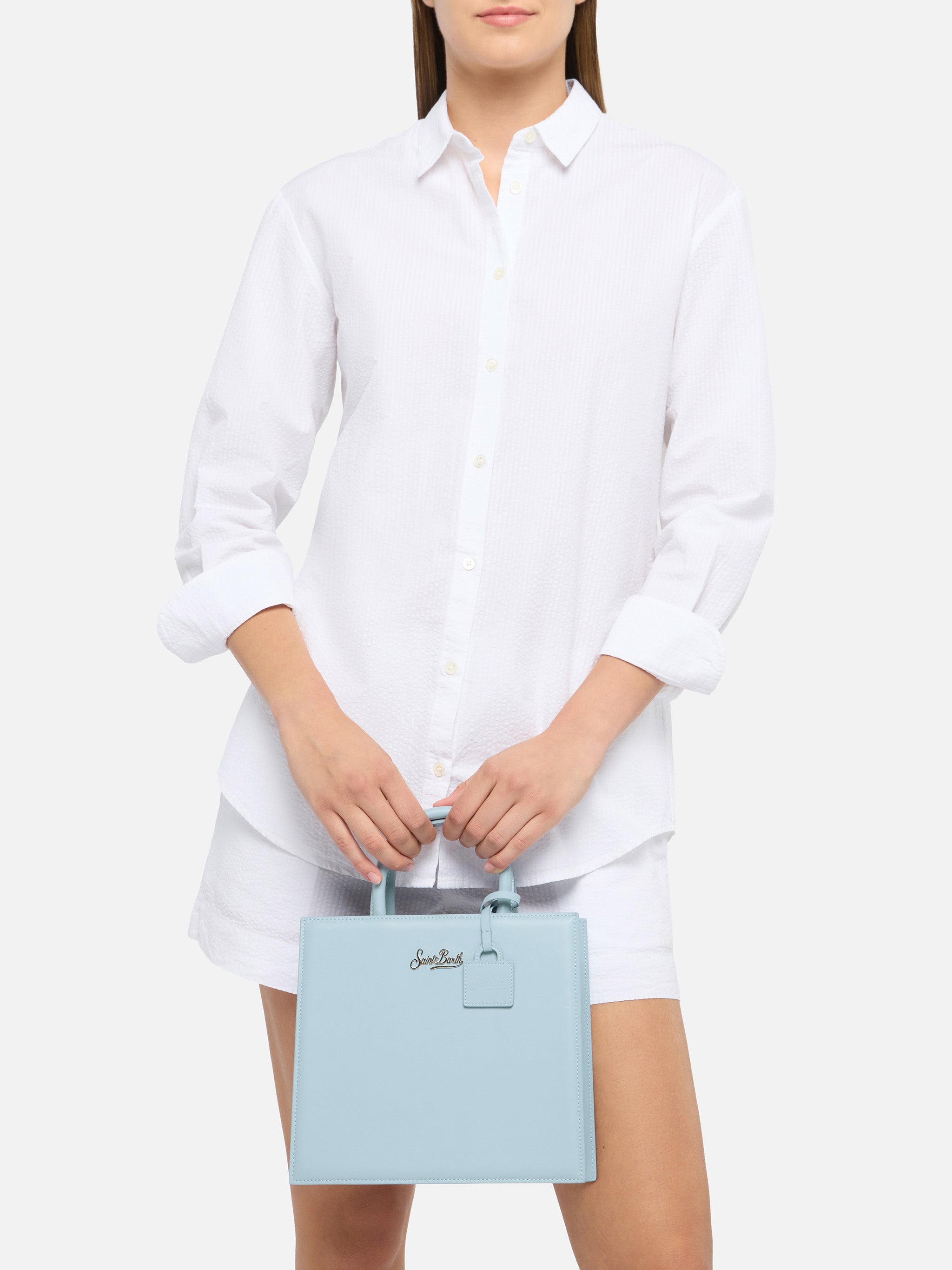 mc2-saint-barth-borsa-shop-midi-in-pelle-liscia-azzurra-con-targhetta-metallica image 2