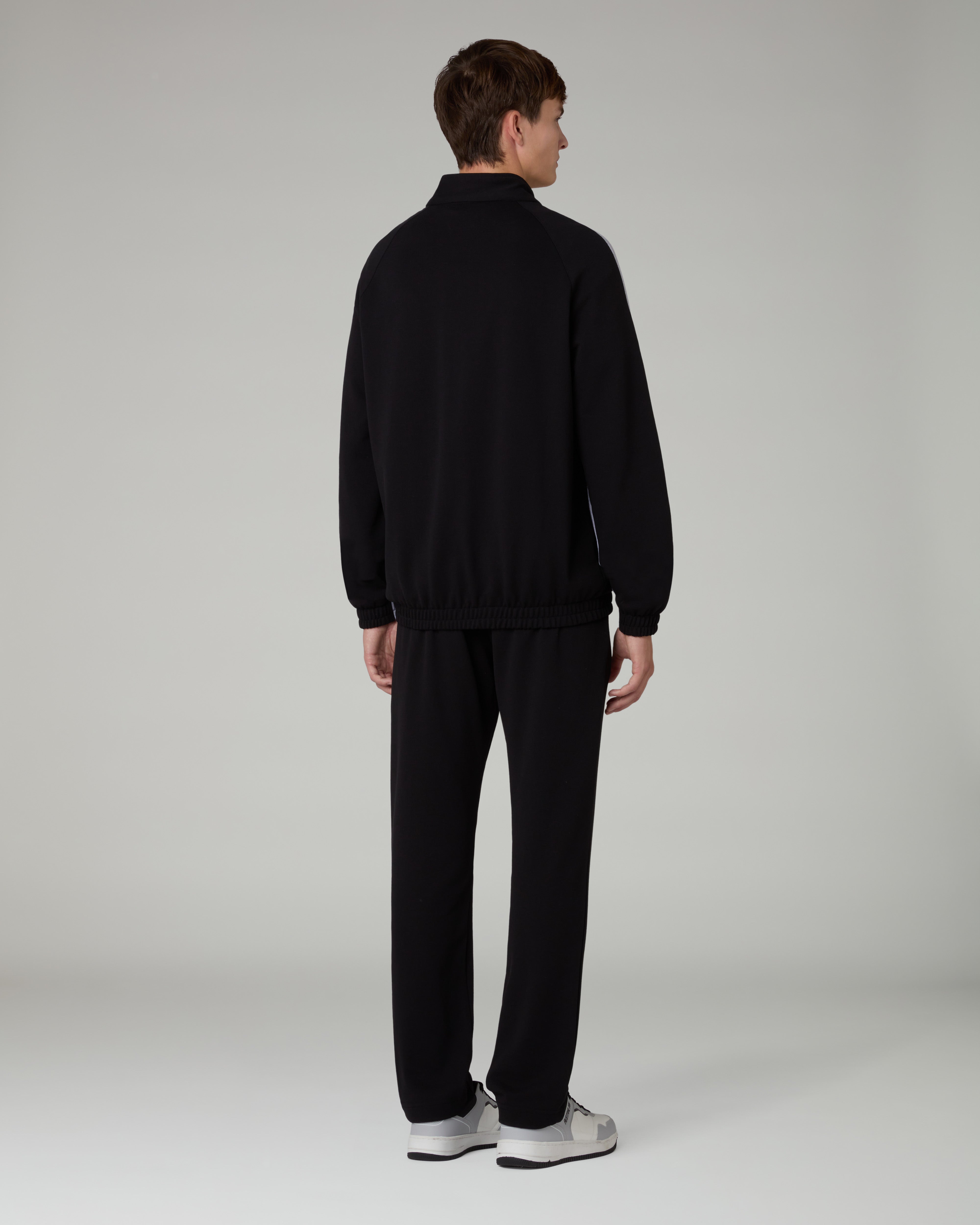 australian-posh-piquet-tracksuit-tuta-in-piquet-garzato-nero-made-in-italy image 2