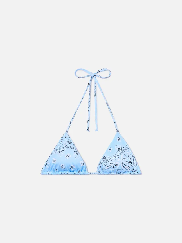 mc2-saint-barth-top-bikini-leah-triangolo-con-stampa-bandana-azzurra image 1