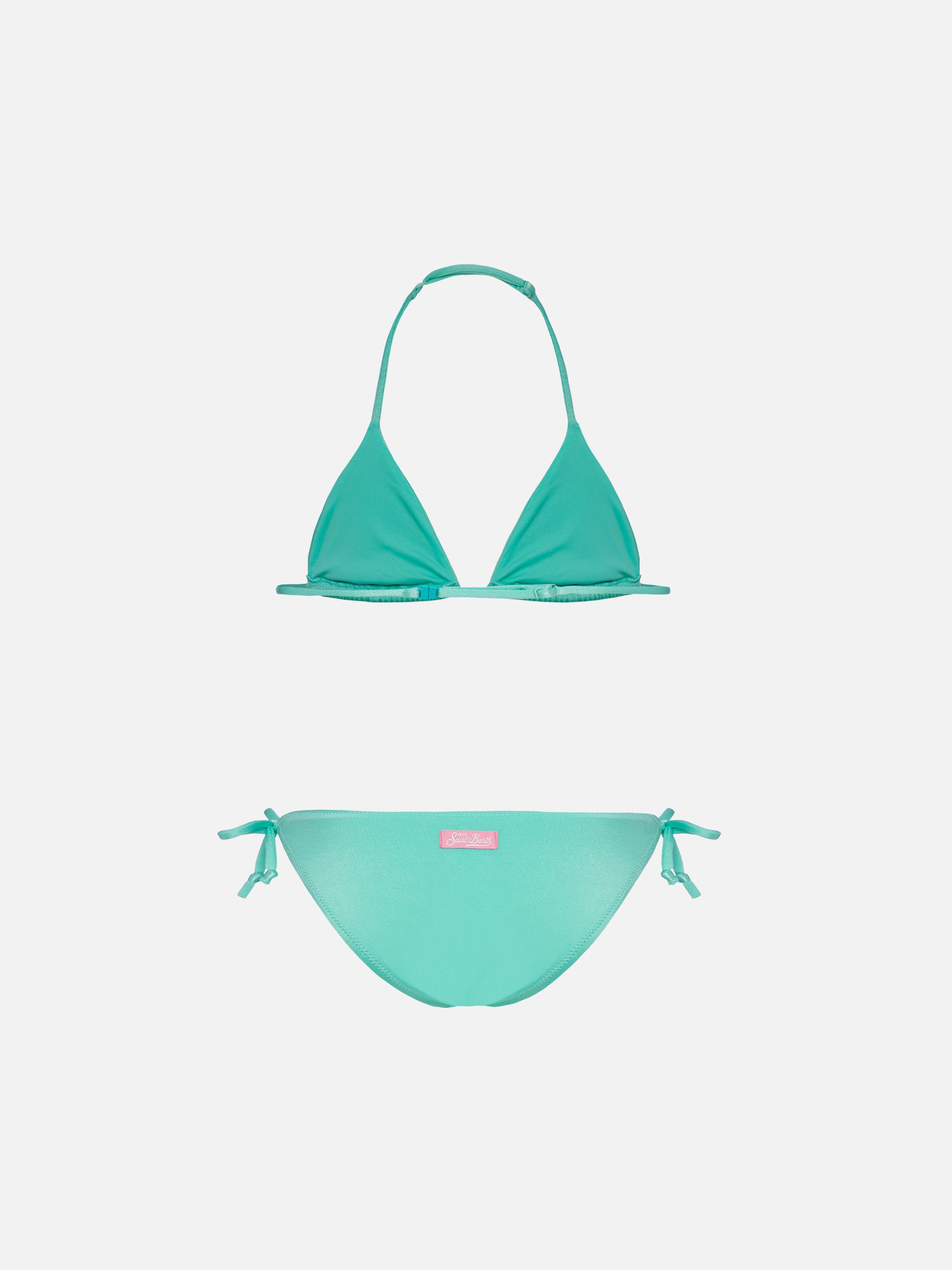 mc2-saint-barth-holly-bikini-triangolo-bambina-verde-acqua-con-strass image 2