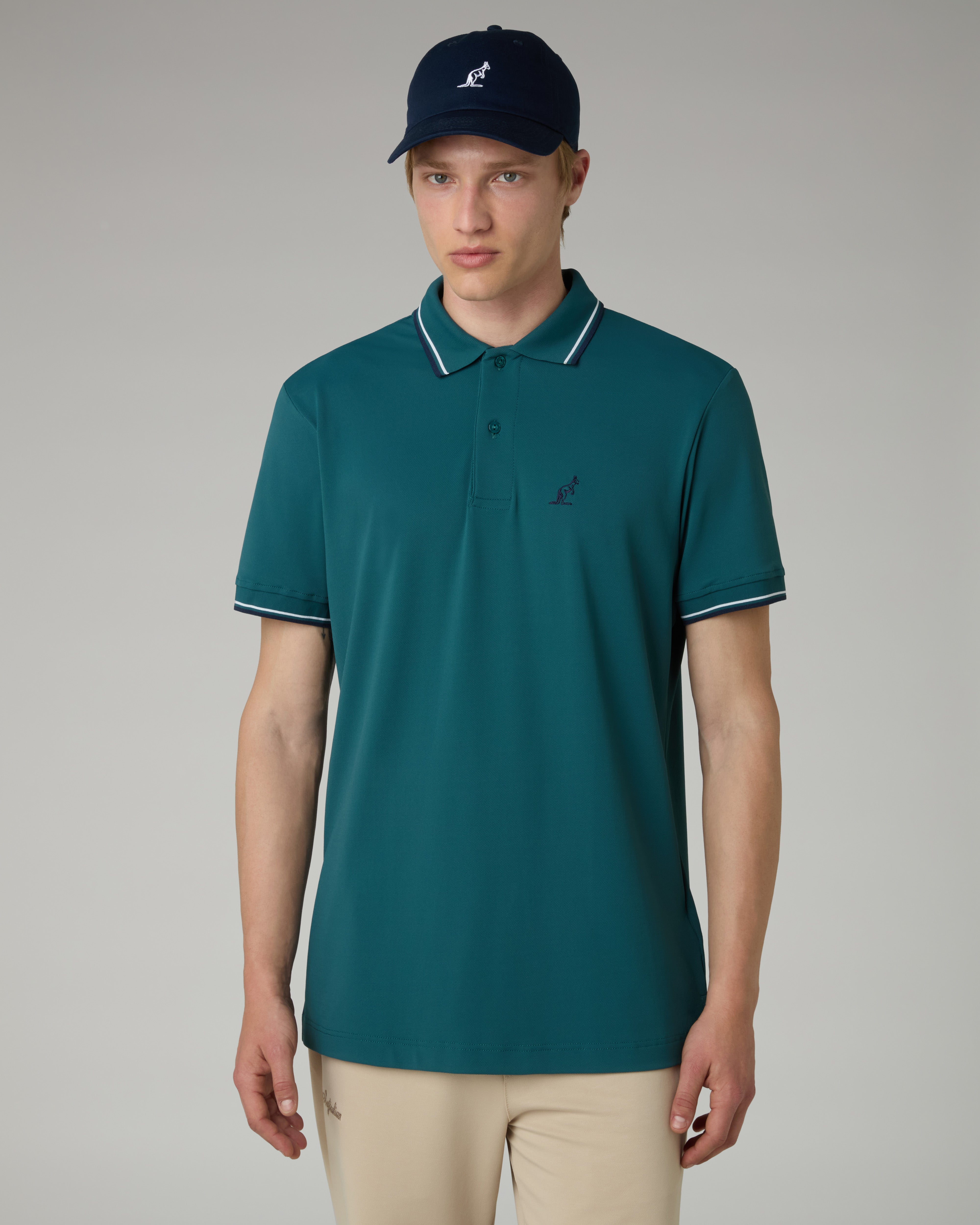 australian-league-2-stripes-polo-tecnica-alloro-regular-fit image 1