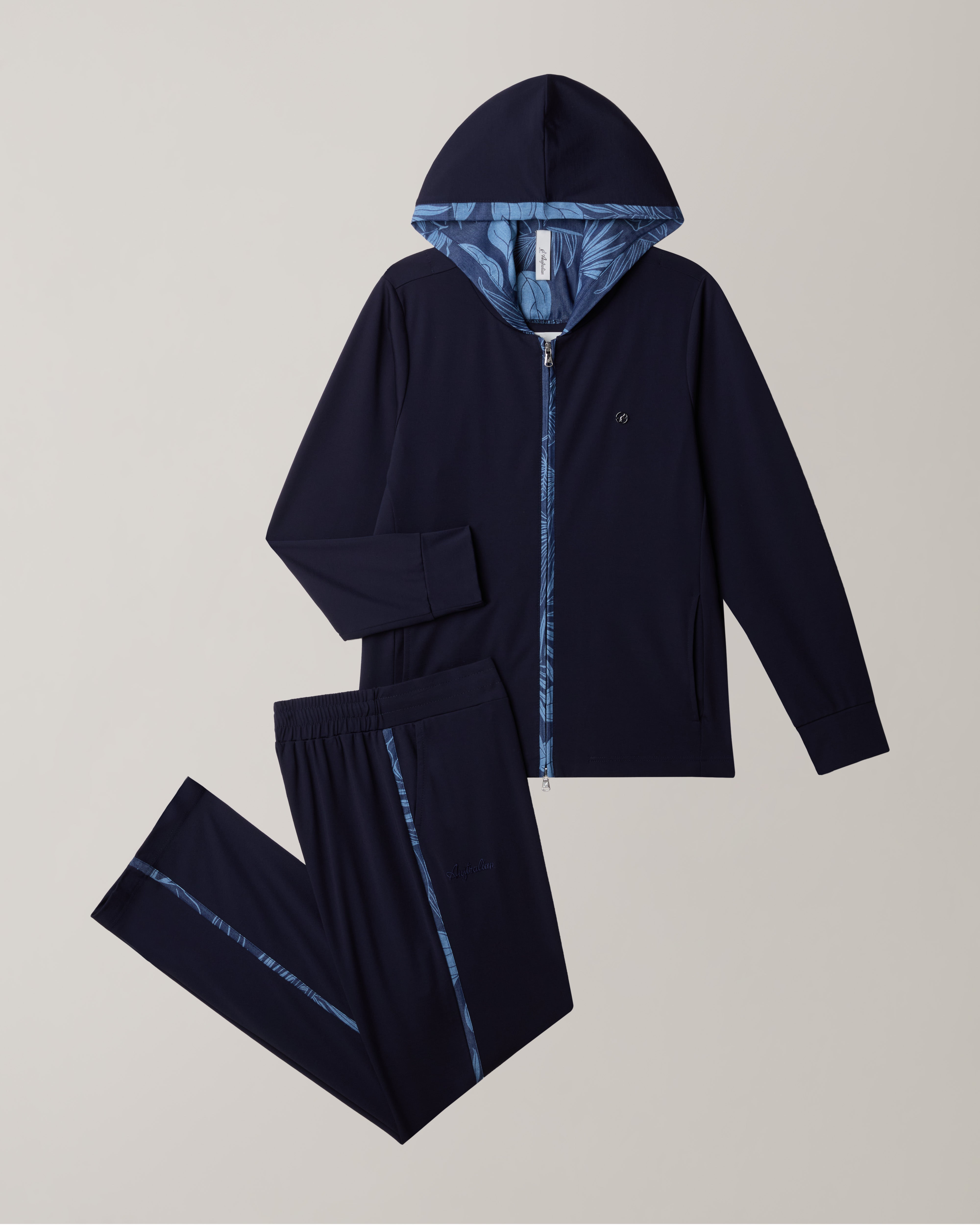 australian-flow-chambray-tracksuit-eclipse-blue-tuta-interlock-uomo image 8