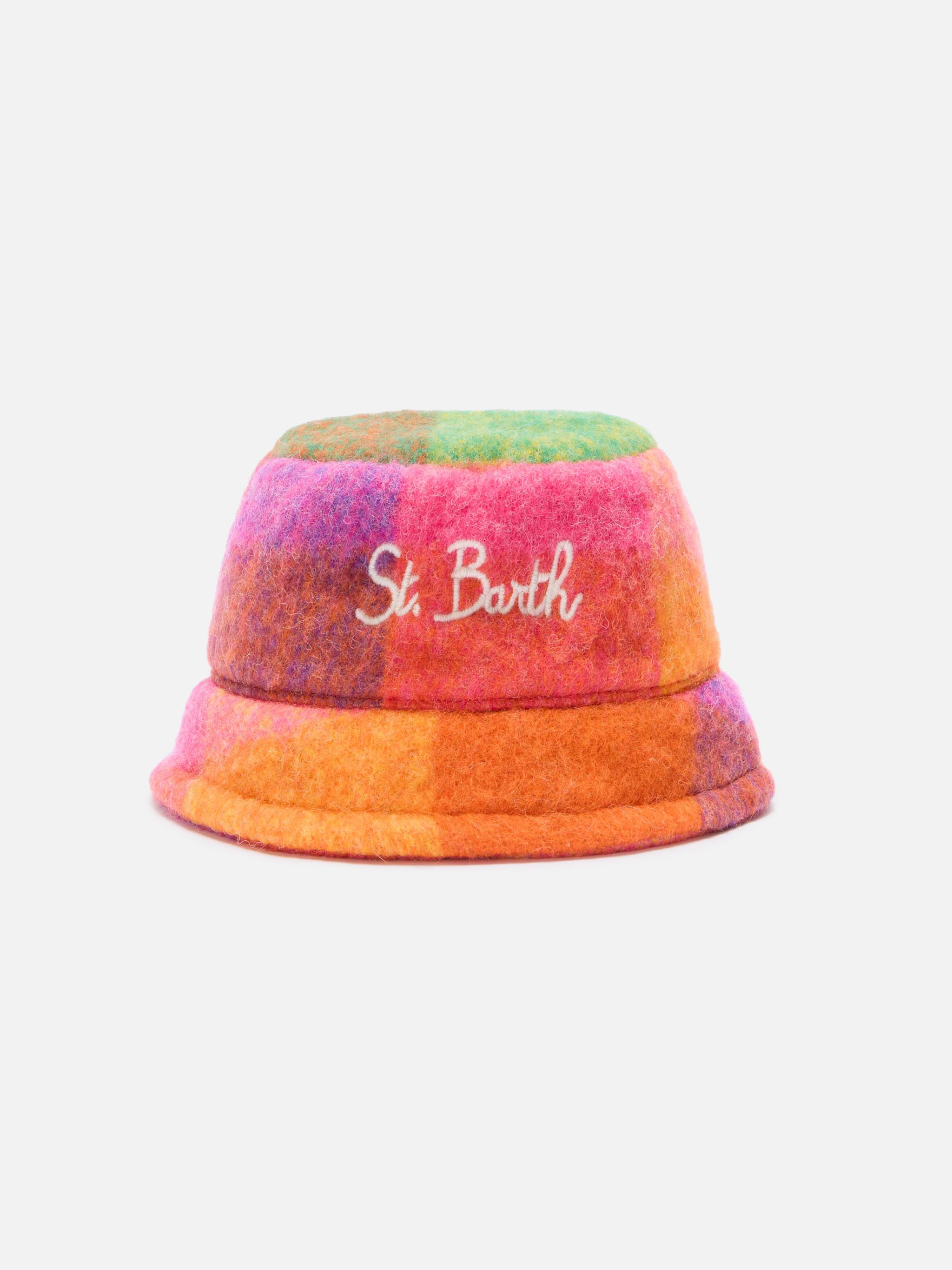 mc2-saint-barth-cappello-bucket-jude-con-stampa-check-multicolor-per-bambina image 1