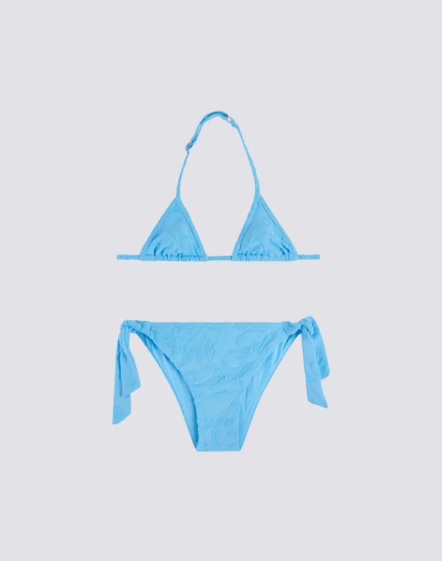 sundek-mini-bikini-bambina-spugna-jacquard-motivo-sk23-con-laccetti image 1