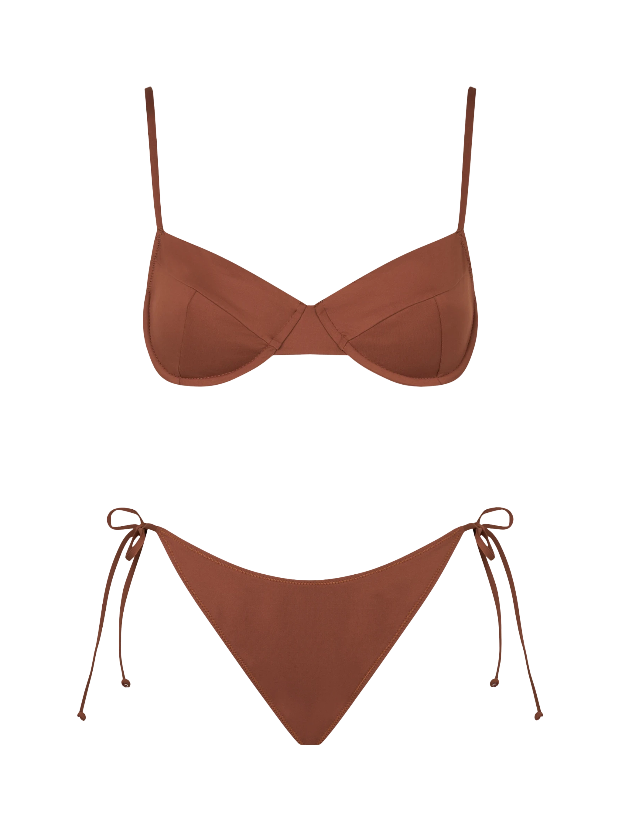 mc2-saint-barth-bikini-bea-virgo-donna-bralette-con-ferretto-marrone-tinta-unita image 1