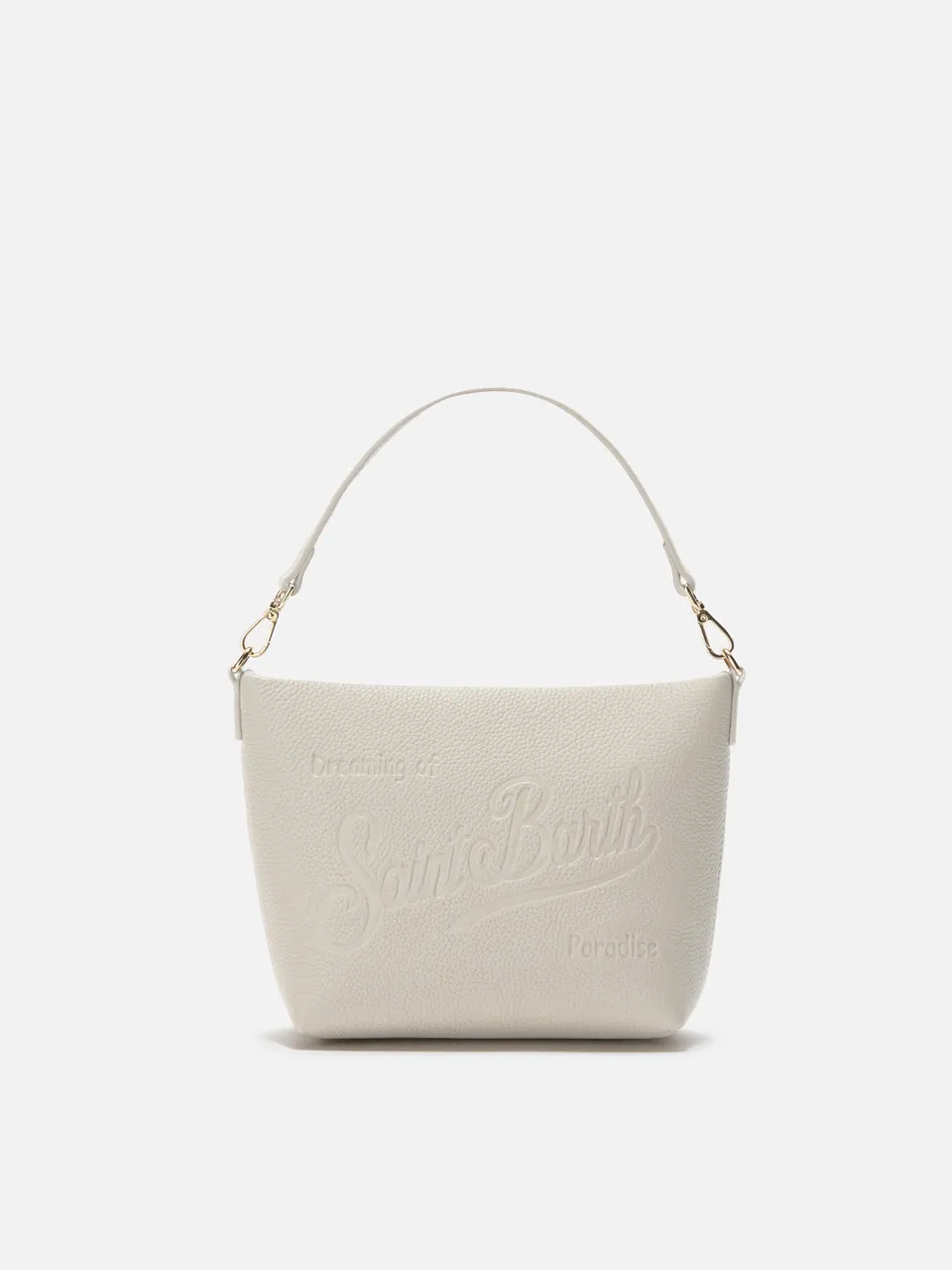 mc2-saint-barth-aline-bag-borsa-a-spalla-pelle-martellata-bianca image 1