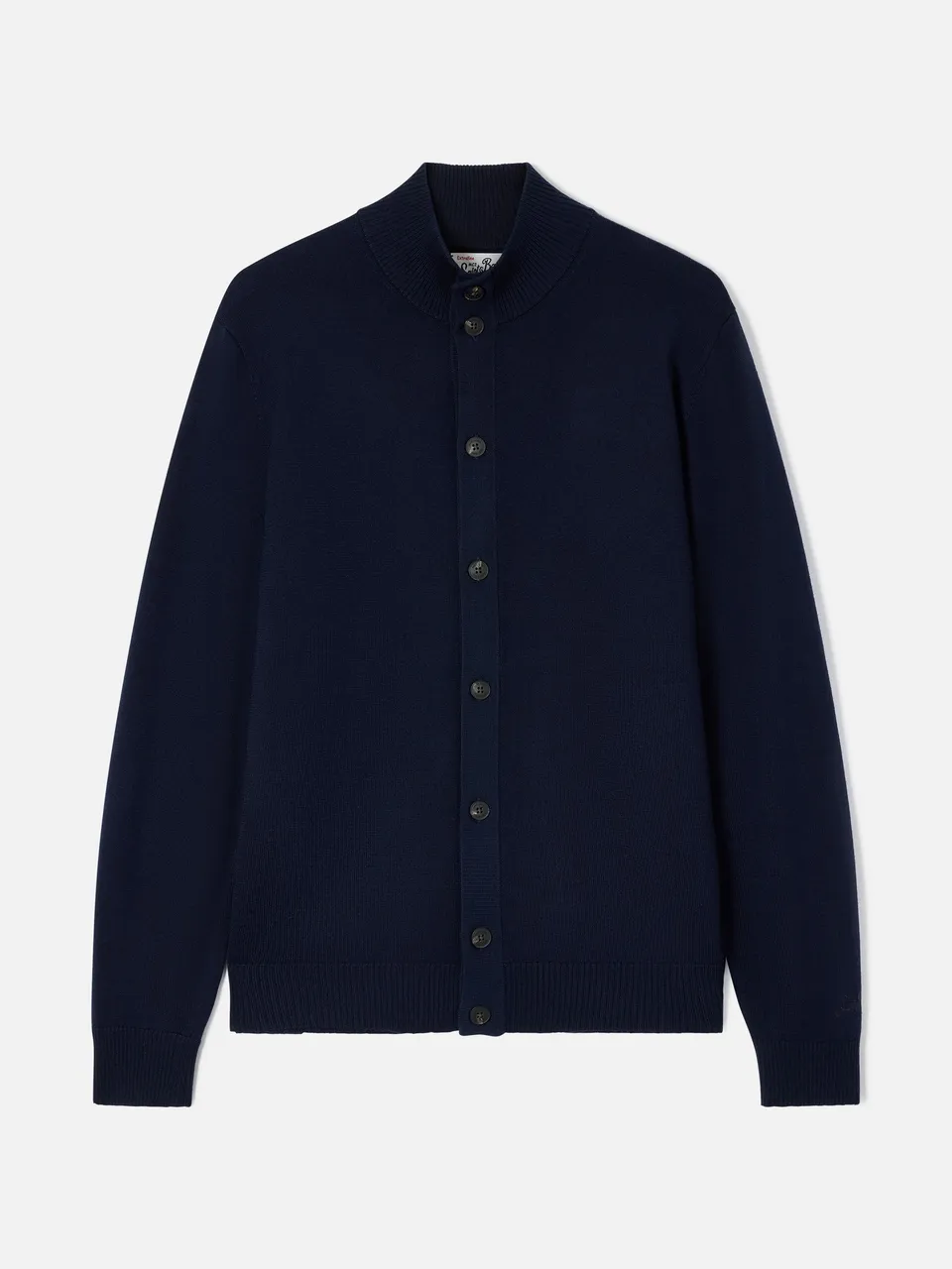mc2-saint-barth-cardigan-savile-uomo-in-lana-merino-blu-navy image 1