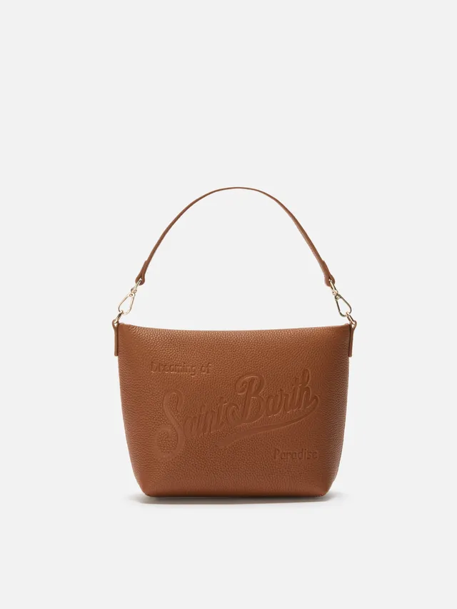 mc2-saint-barth-borsa-aline-bag-a-spalla-in-pelle-martellata-cuoio image 1