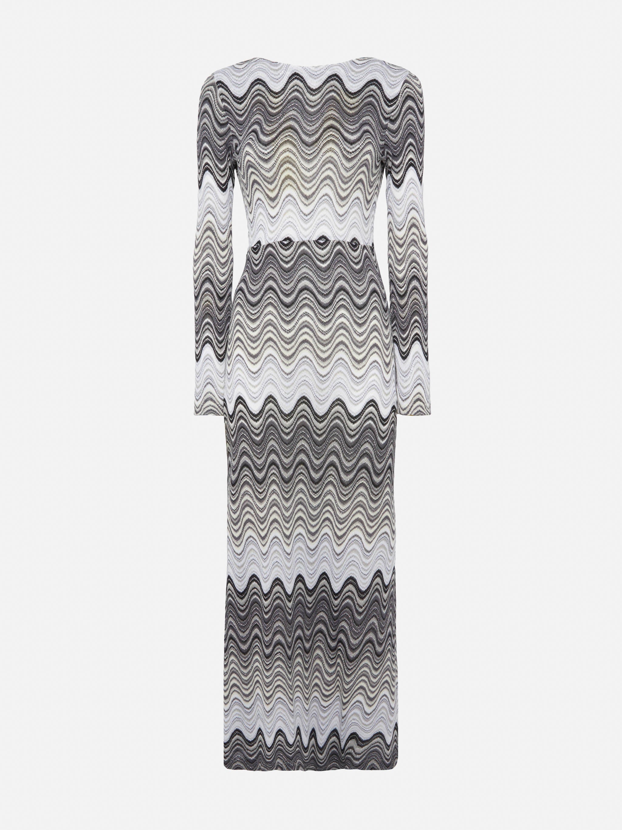 mc2-saint-barth-venere-abito-maxi-in-maglia-raschel-nero-argento image 4