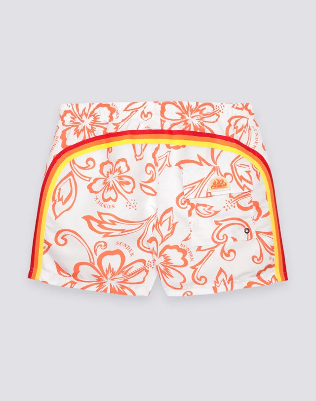 sundek-costume-mare-uomo-corto-archive-hibiscus-sk23-boardshort-vintage image 1