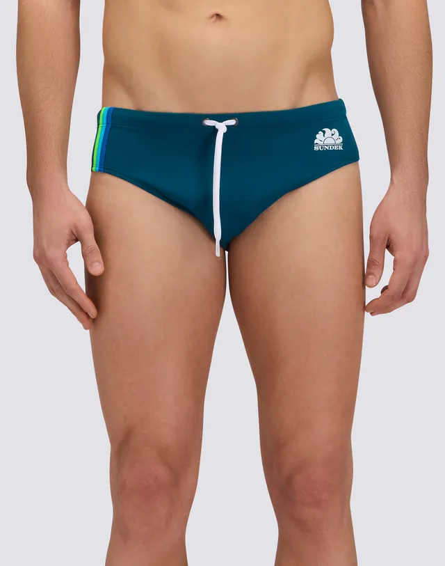 sundek-slip-mare-uomo-con-dettaglio-tricolore-in-econyl image 1