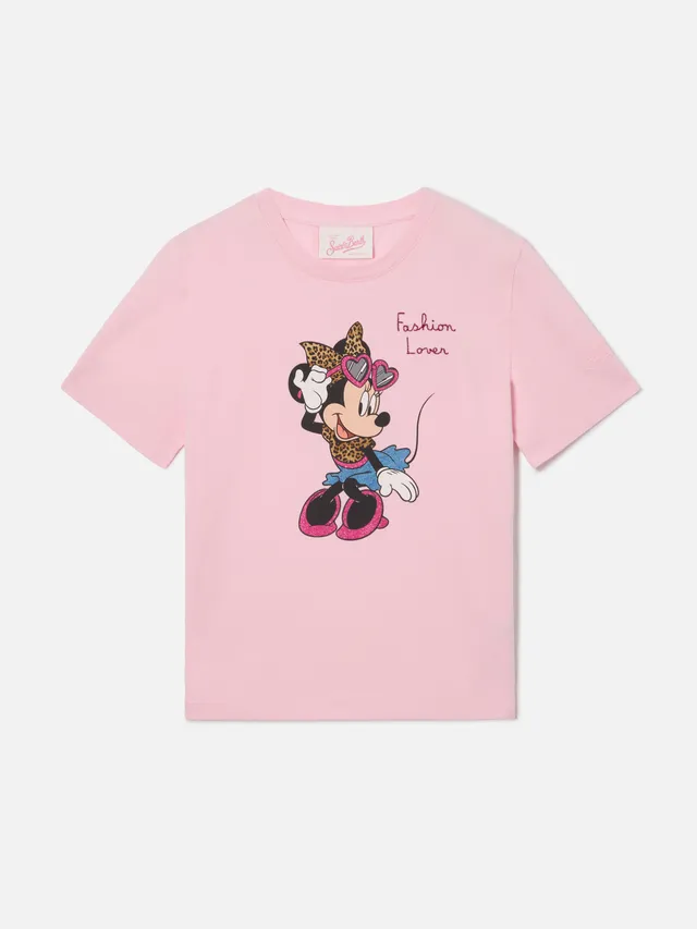 mc2-saint-barth-elly-t-shirt-bambina-cotone-rosa-minnie-fashion-lover-disney image 1