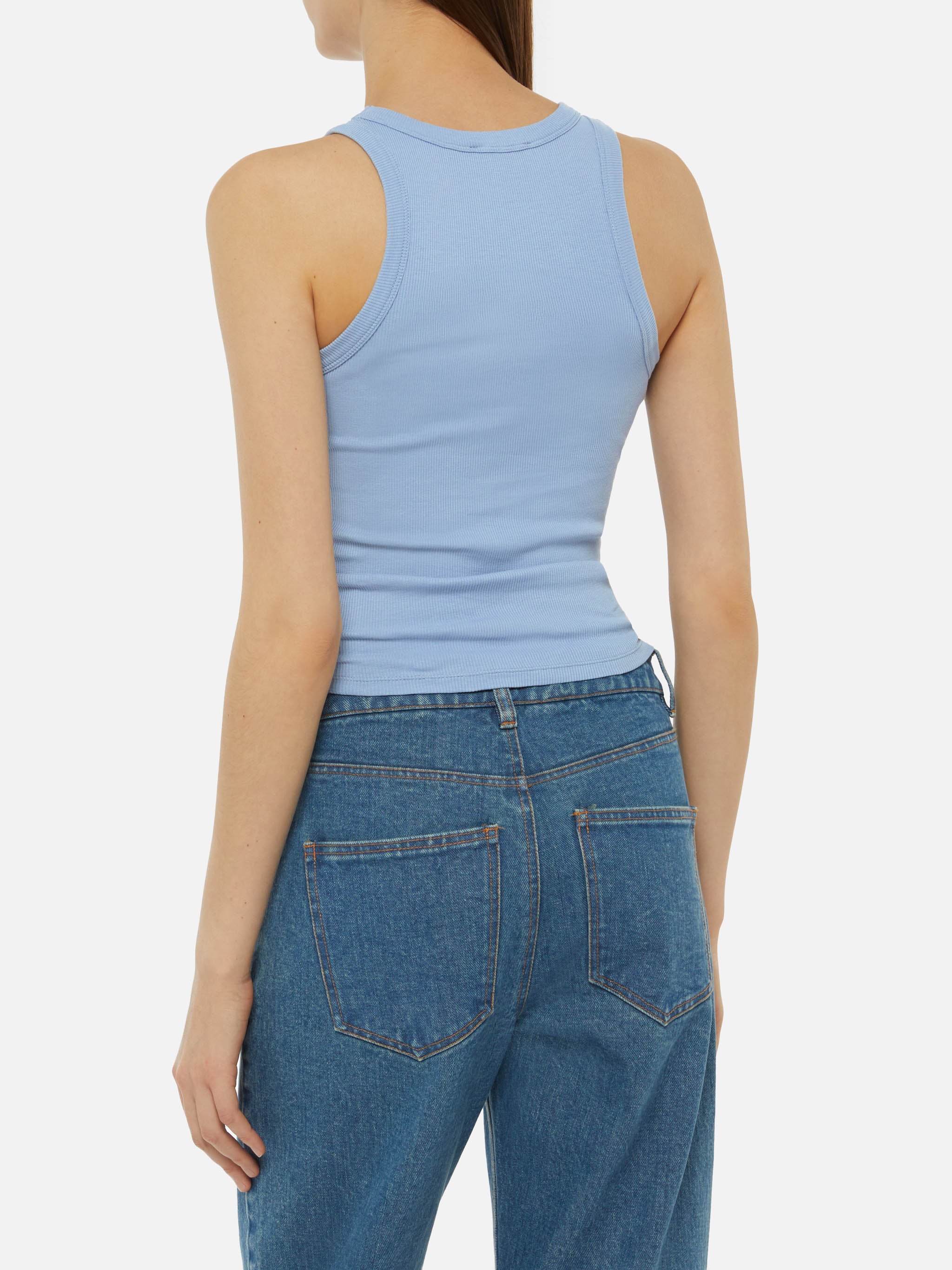 mc2-saint-barth-canotta-ada-in-cotone-a-coste-blu-polvere-per-donna image 4