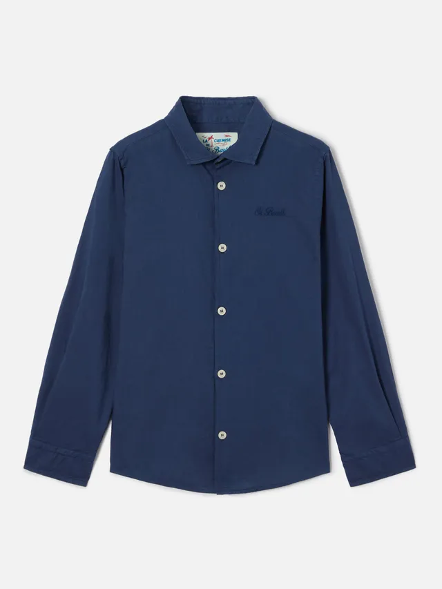 mc2-saint-barth-chemise-jr-camicia-bambino-cotone-voile-blu-navy image 1