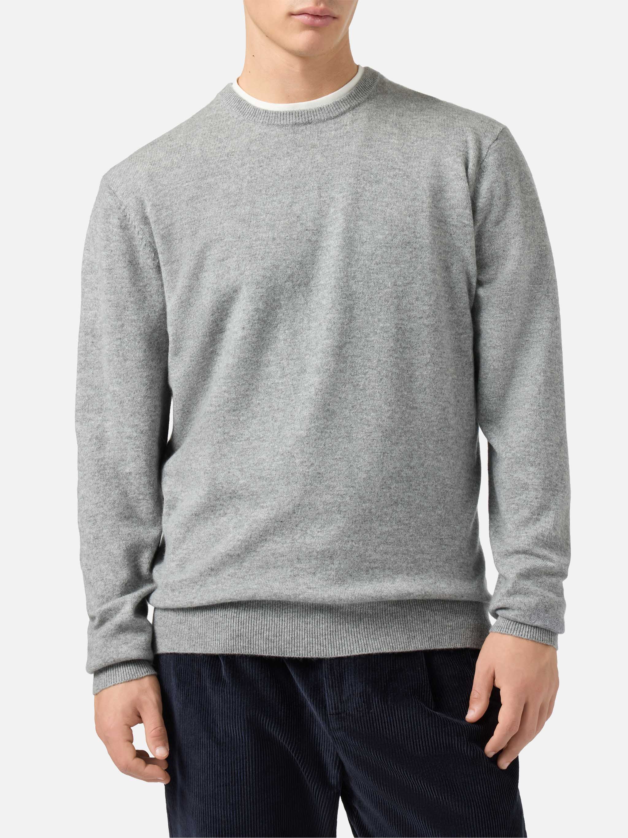 mc2-saint-barth-maglione-regent-in-100-cashmere-grigio-melange image 1