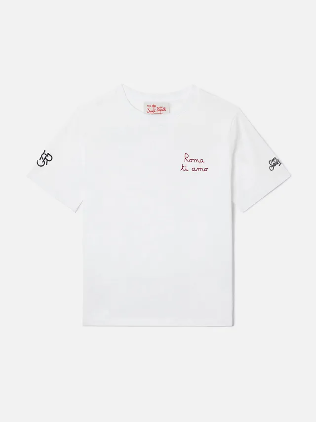 mc2-saint-barth-portofino-jr-t-shirt-bambino-bianca-as-roma-special-edition image 1