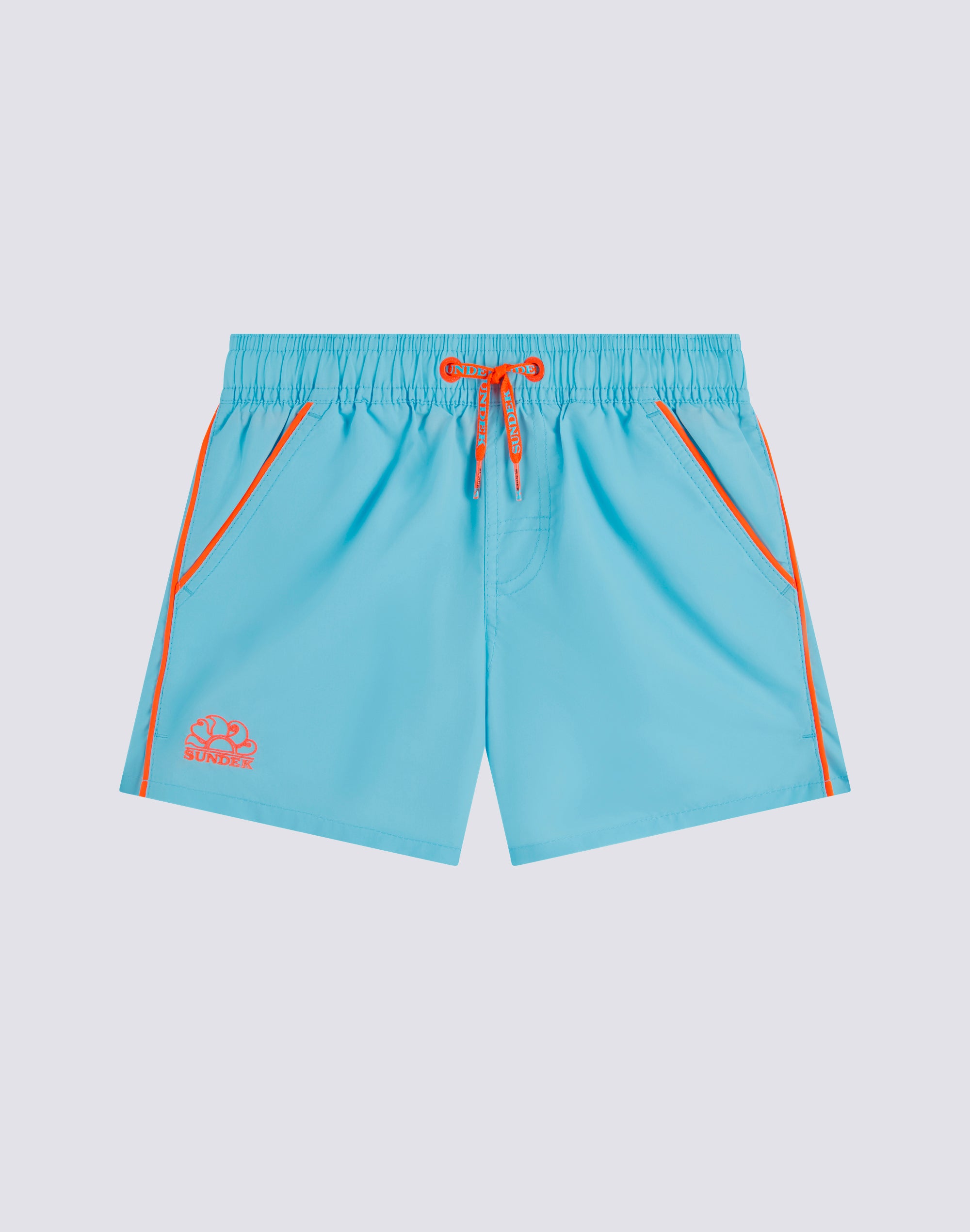 sundek-iconic-costume-bambino-boxer-corto-vita-elasticata-taffet-con-piping-b700 image 1