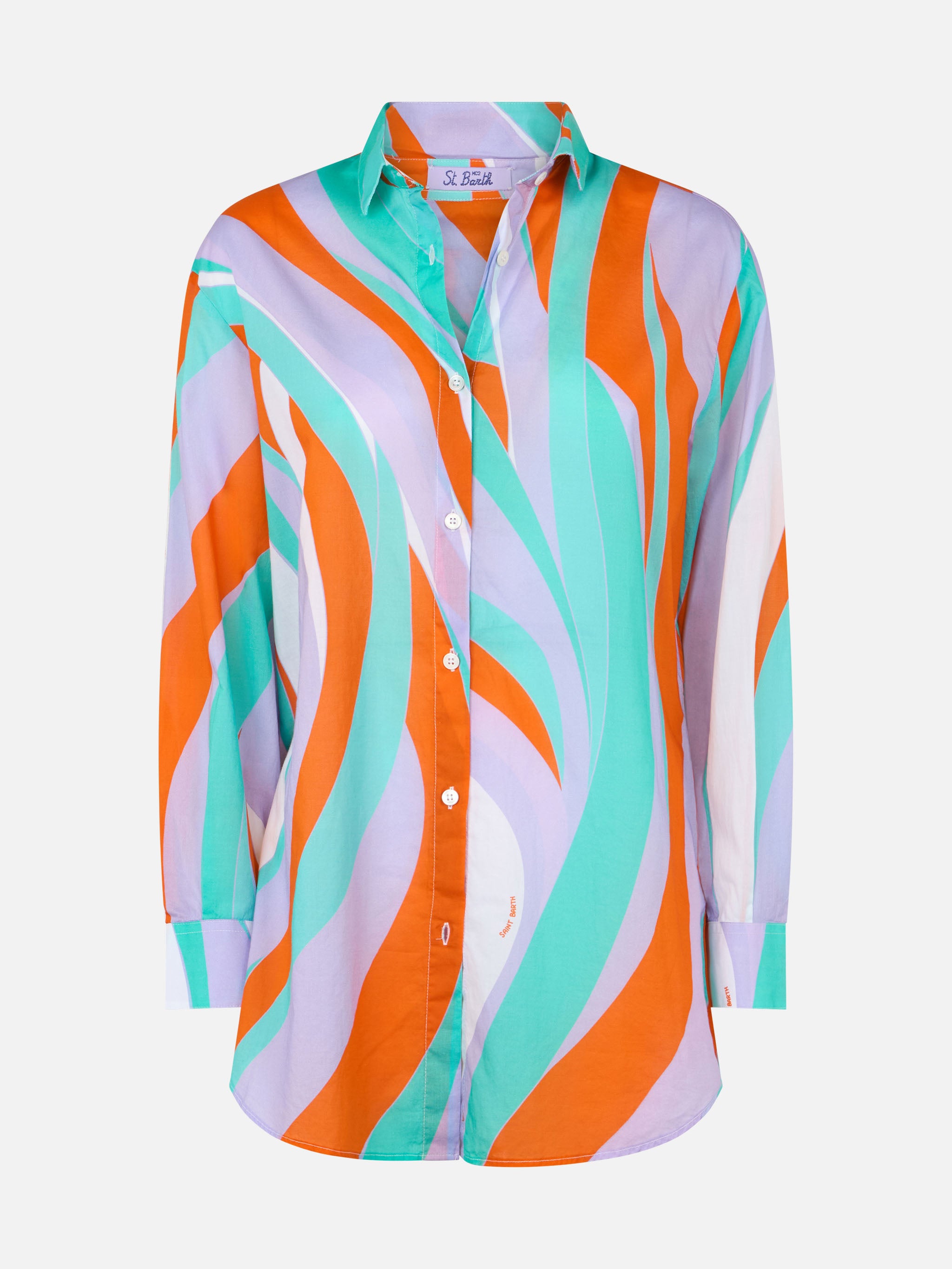 mc2-saint-barth-camicia-brigitte-in-cotone-con-stampa-shape-wave image 4