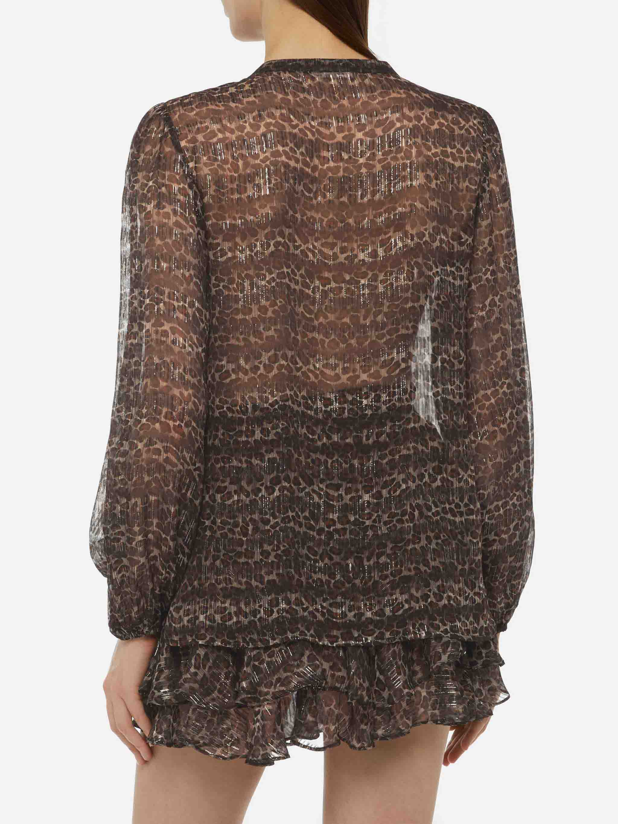 mc2-saint-barth-harper-blusa-donna-oversize-in-voile-di-seta-lurex-animalier-mar image 5